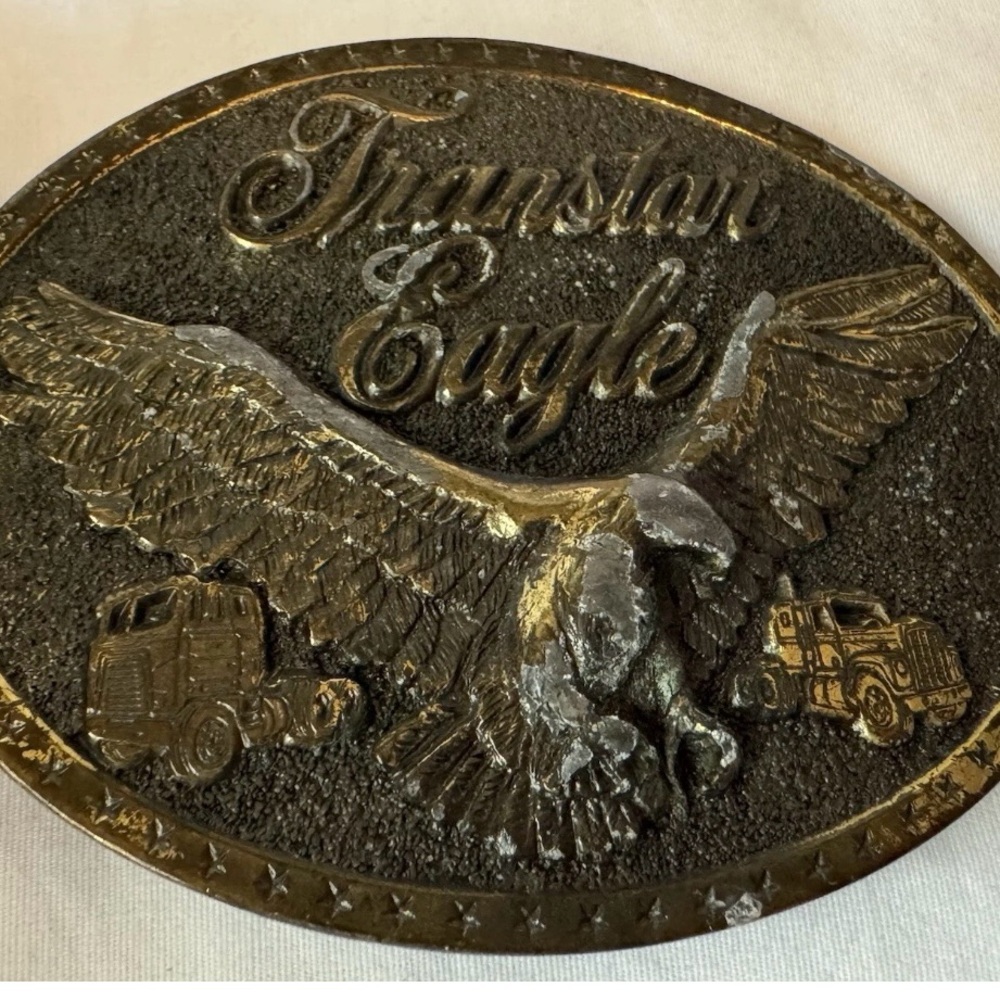 Vintage Transtar Eagle international Harvester belt buckle.